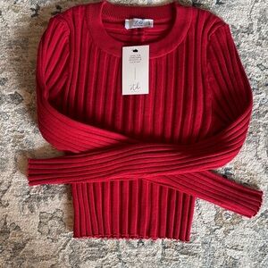 Style by Per Lei - Cropped Red Sweater